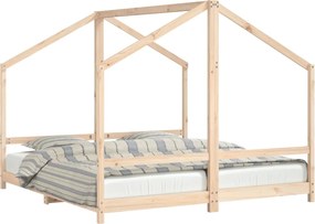 vidaXL Cadru pat pentru copii, 2x(90x190) cm, lemn masiv de pin