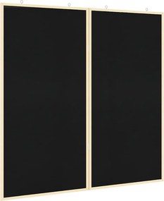 vidaXL Tablă de Anunțuri Negru 80 x 80 x 1.4 cm Lemn masiv de pin
