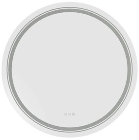 Oglinda pentru baie Dover 80 cm argintie