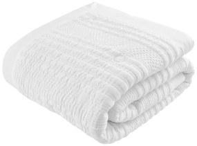 Cuvertură albă matlasată pentru pat dublu 220x220 cm Lennon Stripe – Catherine Lansfield