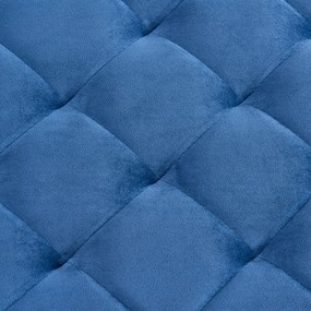 Banca, albastru, 97 cm, tesatura catifea si otel inoxidabil Albastru
