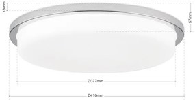 Plafoniera LED moderna LEROX 40cm crom