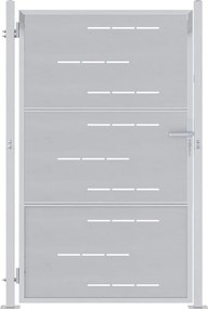 vidaXL Poartă de grădină Argintiu 85 x 120 cm Oţel inoxidabil