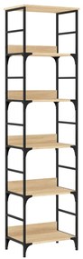 835280 vidaXL Bibliotecă, stejar sonoma, 50x33x188,5 cm, lemn prelucrat