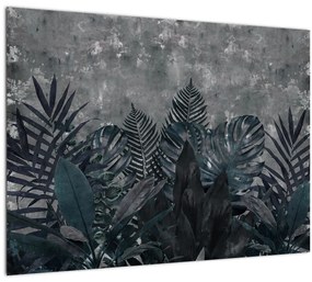 Tablou pe sticlă - Frunze de palmier (70x50 cm)