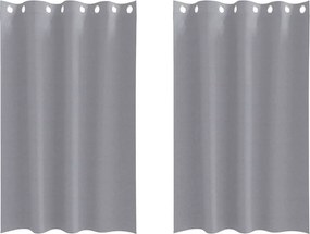 vidaXL Perdele Opaque cu Inel 2 pcs Gri deschis 175 x 140 cm Poliester