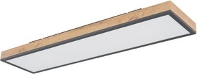Plafoniera LED CCT cu aspect lemn design dreptunghiular DORO