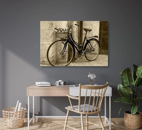 Tablou bicicletă rustică în design sepia