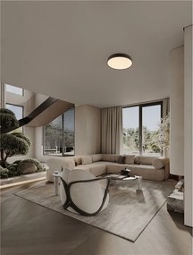 Plafoniera LED stil modern 3000K NOELIA negru 50cm