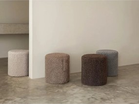 Taburet gri cu tapițerie din țesătură bouclé Teddy – Blomus