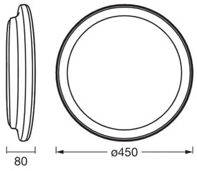 Plafonieră LED Ledvance ORBIS PEDERSON LED/24W/230V d. 45 cm alb