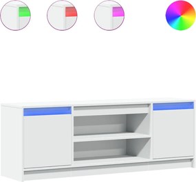 vidaXL Dulap TV cu LED, alb, 139,5x34x50 cm, lemn prelucrat