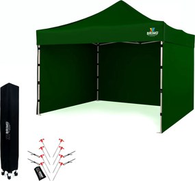 Cortină pliabilă 3x3m pentru Sărbători: Protecție impermeabilă și Asamblare rapidă - cu 3 pereți - Verde