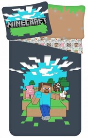 Minecraft husa de pat 140×200cm, 70×90 cm
