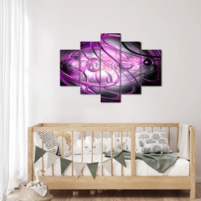 Tabloul cu abstracție frumoasă în violet (150x105 cm)
