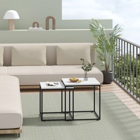 Set 2 piese mese de cafea QUADRO, albe