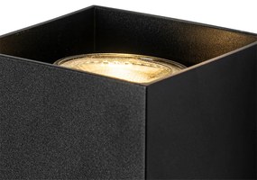 Lampa de perete pătrată de design neagră - Sabbir