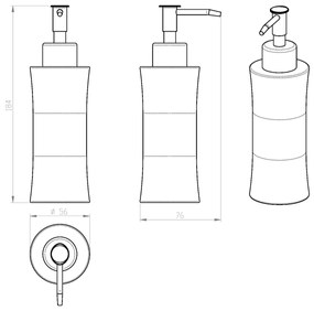 Dozator de săpun GEDY PR8121, oțel inoxidabil lustruit/periat