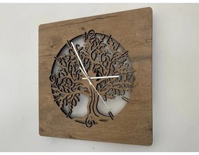 Li-Go 5652/DUB2 - Ceas LED dimabil LED/10W/5V 20000 mAh 42x42 cm stejar+ telecomandă