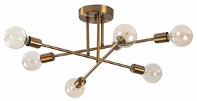 Lustra 6 Becuri Flower - 176, Soclu E27, Max. 40W, Culoare Vintage