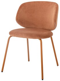 Scaune de dining portocalii 2 buc. din catifea Ponte – Bloomingville