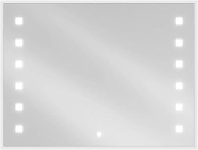 Mexen Ner oglindă de baie iluminată 80 x 60 cm, LED 6000K, anticeață - 9809-080-060-611-00