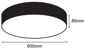 Plafonieră LED/35W/230V 4000K d. 60 cm