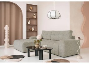 Colțar modular maro deschis extensibil/cu spațiu de depozitare (cu colț pe partea stângă) Lulu – Miuform