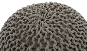 Pouf tricotat bumbac Culoare Maro-Gri, GOBI TYP 2