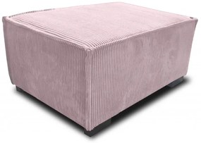 Canapea cu trei locuri cu taburet SMART SET, roz deschis