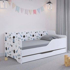 Pat copii pentru un mic astronaut 160x80 cm