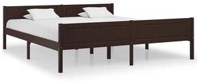 322122 vidaXL Cadru de pat, maro închis, 180x200 cm, lemn masiv de pin