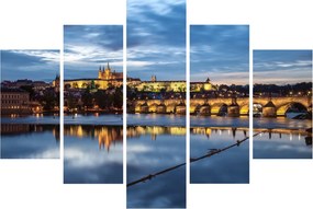 Tablou cu palatul din Praga și podul lui Carol (150x105 cm)