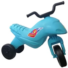 Motocicleta copii cu trei roti fara pedale mic culoarea albastru deschis