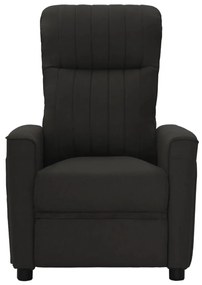 342255 vidaXL Fotoliu rabatabil, negru, material textil