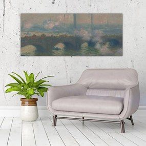 Tablou - Claude Monet, Waterloo Bridge, Gray Day, reproducere (120x50 cm)