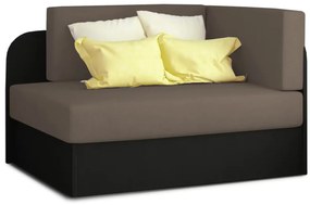 Canapea extensibila mica ROSA, gri-maro/negru