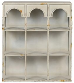 Etajera, bej, din metal, aspect vintage, Arches