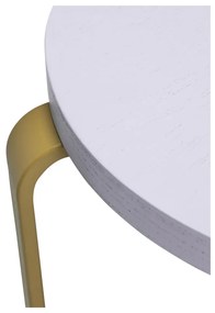 Taburet din lemn de frasin maro-albastru Smile - Hübsch