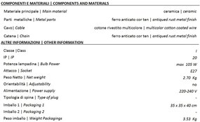 Pendul design retro realizat manual din ceramica INDUSTRIAL