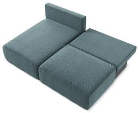 Colțar turcoaz extensibil/cu spațiu de depozitare (cu colț pe partea stângă) Kalena – Makamii