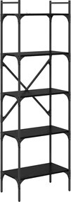 vidaXL Bibliotecă Stejar Negru 56 x 32 x 174 cm Lemn compozit