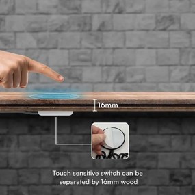 Intrerupator dimmer Touch ascuns, alb, V-tac
