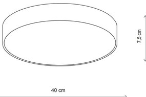 Plafonieră pentru baie Brilagi CLARE 3xE27/24W/230V d. 40 cm IP54 bej