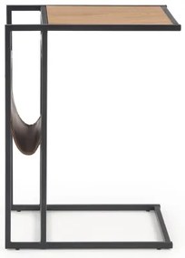 Măsuță laterală COMPACT 65x47 cm negru/maro