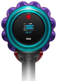 Aspirator vertical Dyson Gen5detect 446989-01, 280AW, 135000 rpm, 0.75l, 70 min, 3 moduri, LCD cu date în timp real, Senzor de particule, Lumina, HEPA, Nichel/violet