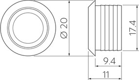 Întrerupător tactil dimabil GTV pentru bandă LED, 36-72W, 12-24V, crom, cablu 1,5 m 72 W, 24 V, 1.5 m, Crom, Plastic