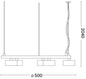 Lustră LED pe cablu Ideal Lux MINOR 5xGX53/9W/230V d. 50 cm negru