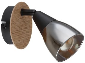 Aplica de perete design modern Mubby negru, maro