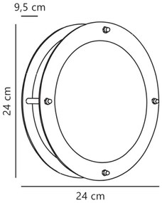 Aplică de exterior Nordlux MALTA 1xE27/60W/230V IP54 argintiu